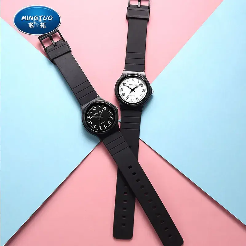Black Silicone Student Watch for Girls Junior High - Image 6