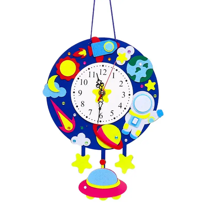 DIY Cat Cartoon Wall Clock for Home Decor