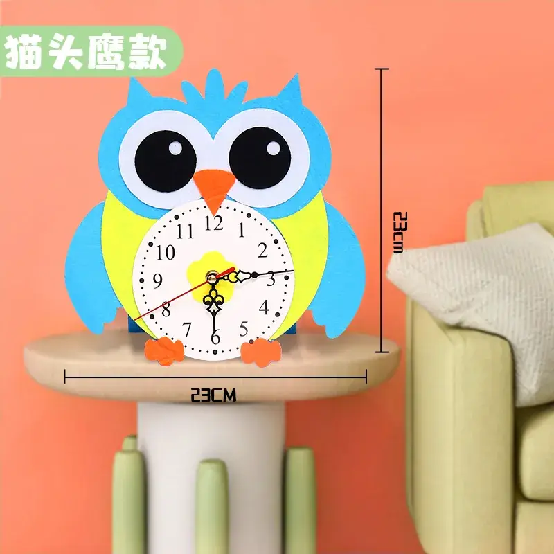 DIY Cat Cartoon Wall Clock for Home Decor
