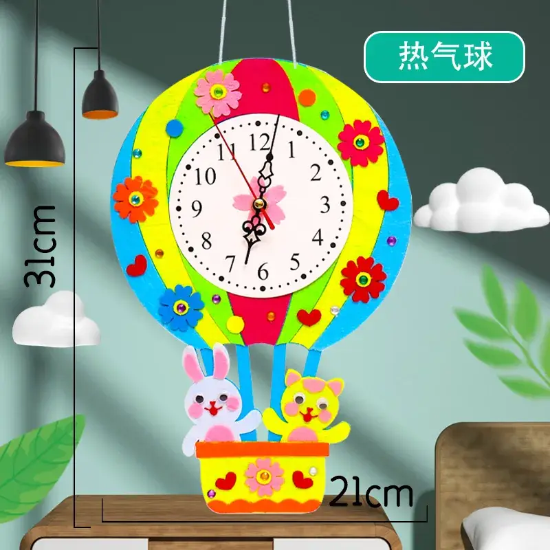 DIY Cat Cartoon Wall Clock for Home Decor
