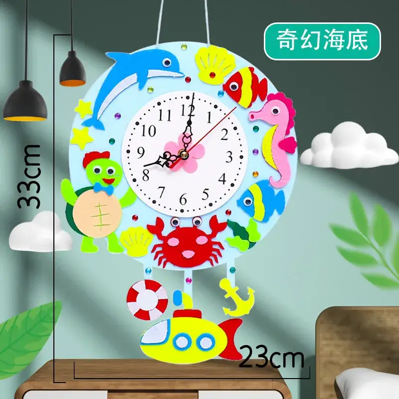 DIY Cat Cartoon Wall Clock for Home Decor