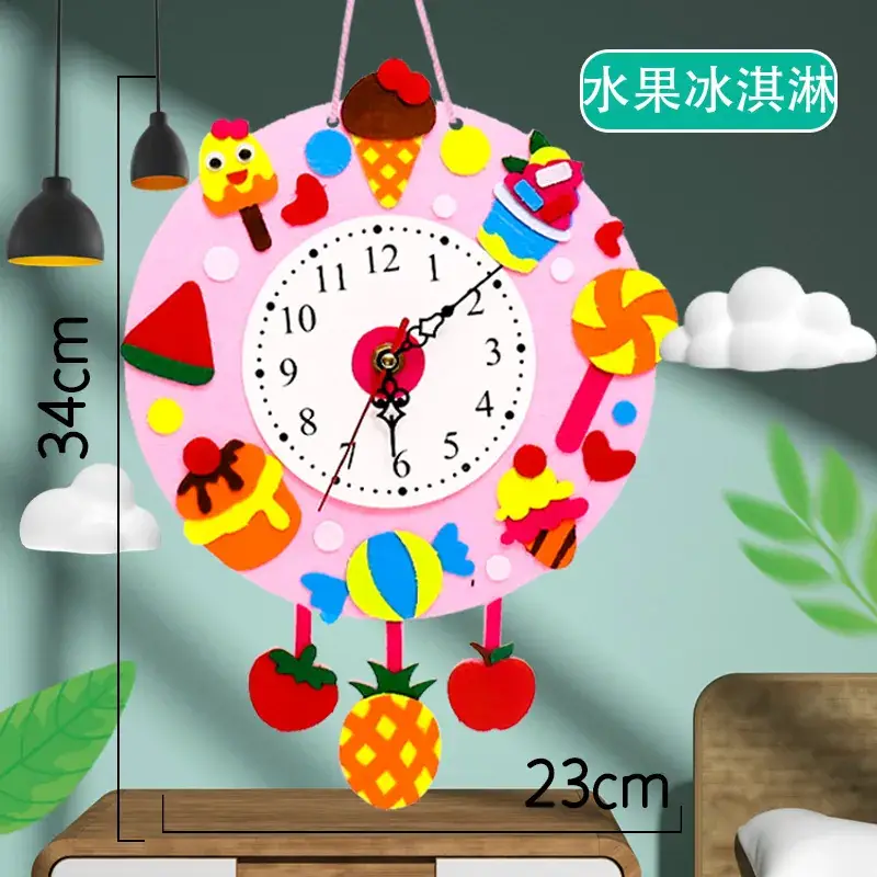 DIY Cat Cartoon Wall Clock for Home Decor