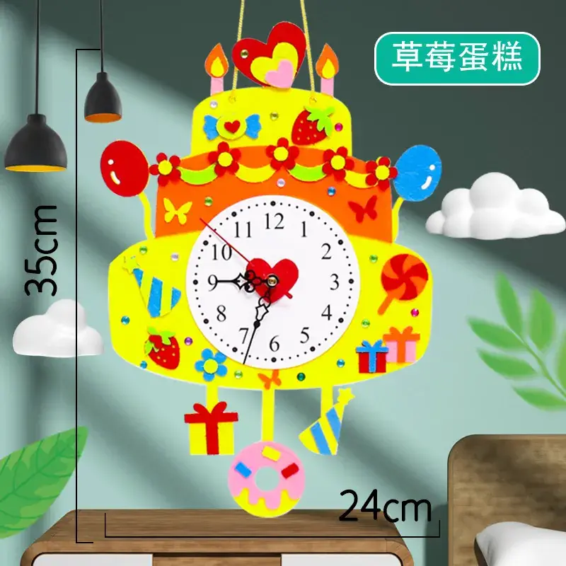 DIY Cat Cartoon Wall Clock for Home Decor