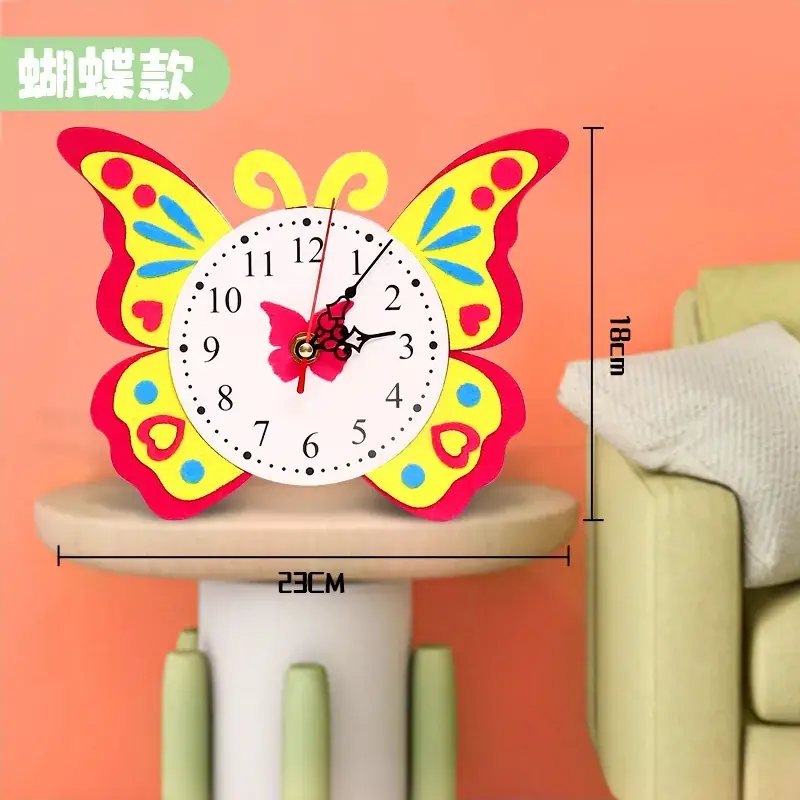 DIY Cat Cartoon Wall Clock for Home Decor