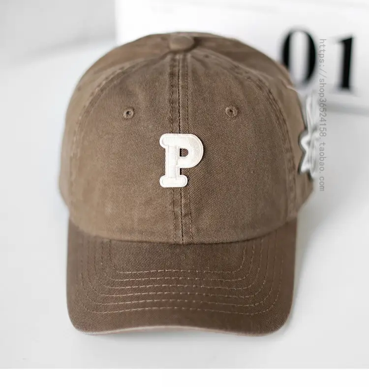 Men's Yellow P-Logo Cap with Embossed Design — feature 12