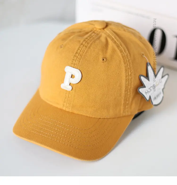Men's Yellow P-Logo Cap with Embossed Design — feature 19