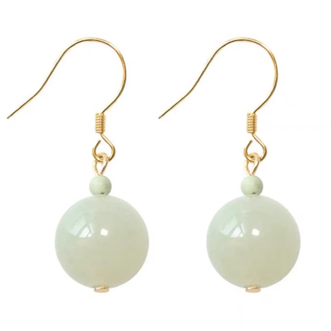 White Hetian Jade Earrings Sapam Design Small All Match - Image 4