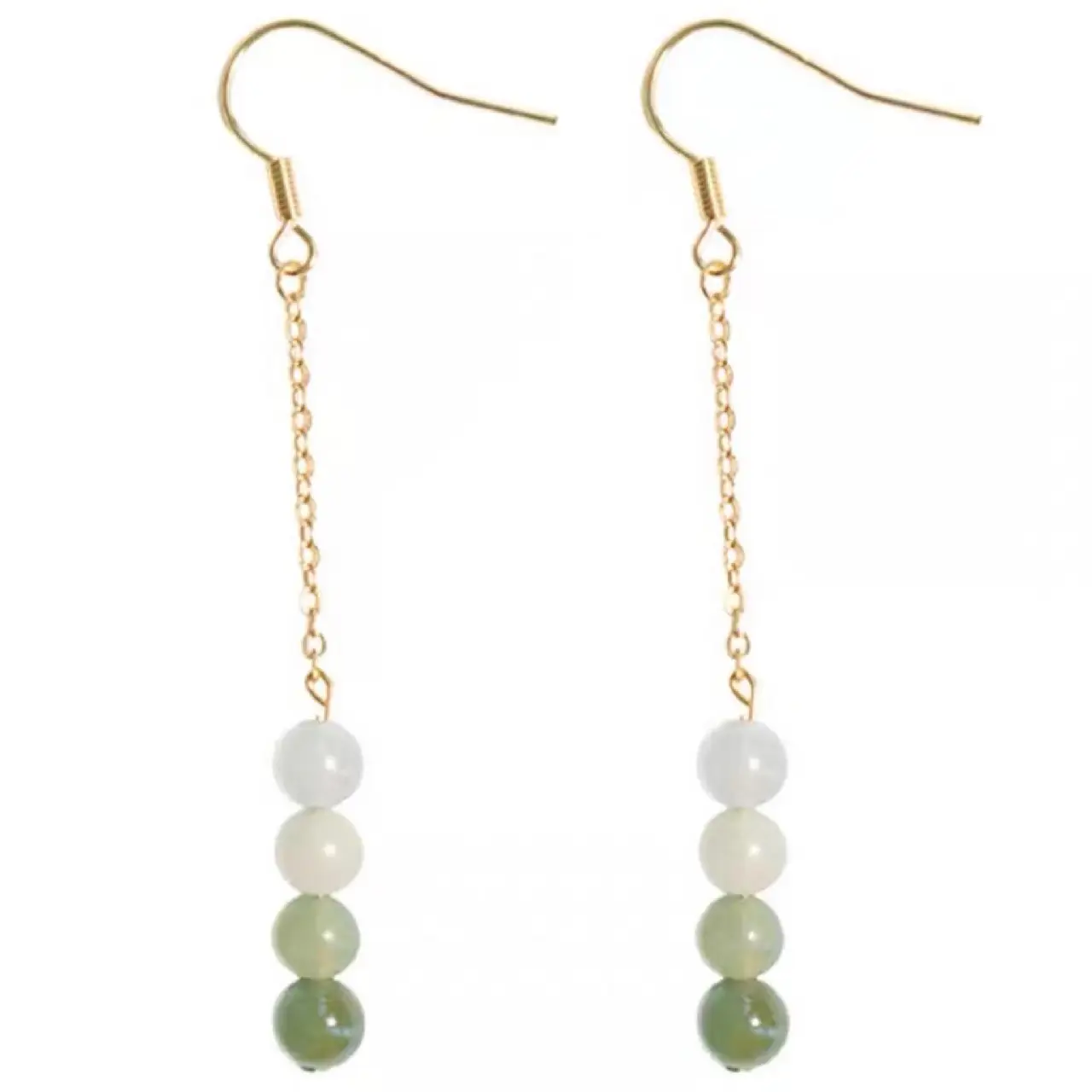 Jade Earrings for Women Retro Chinese Style Ear Hooks - Image 5