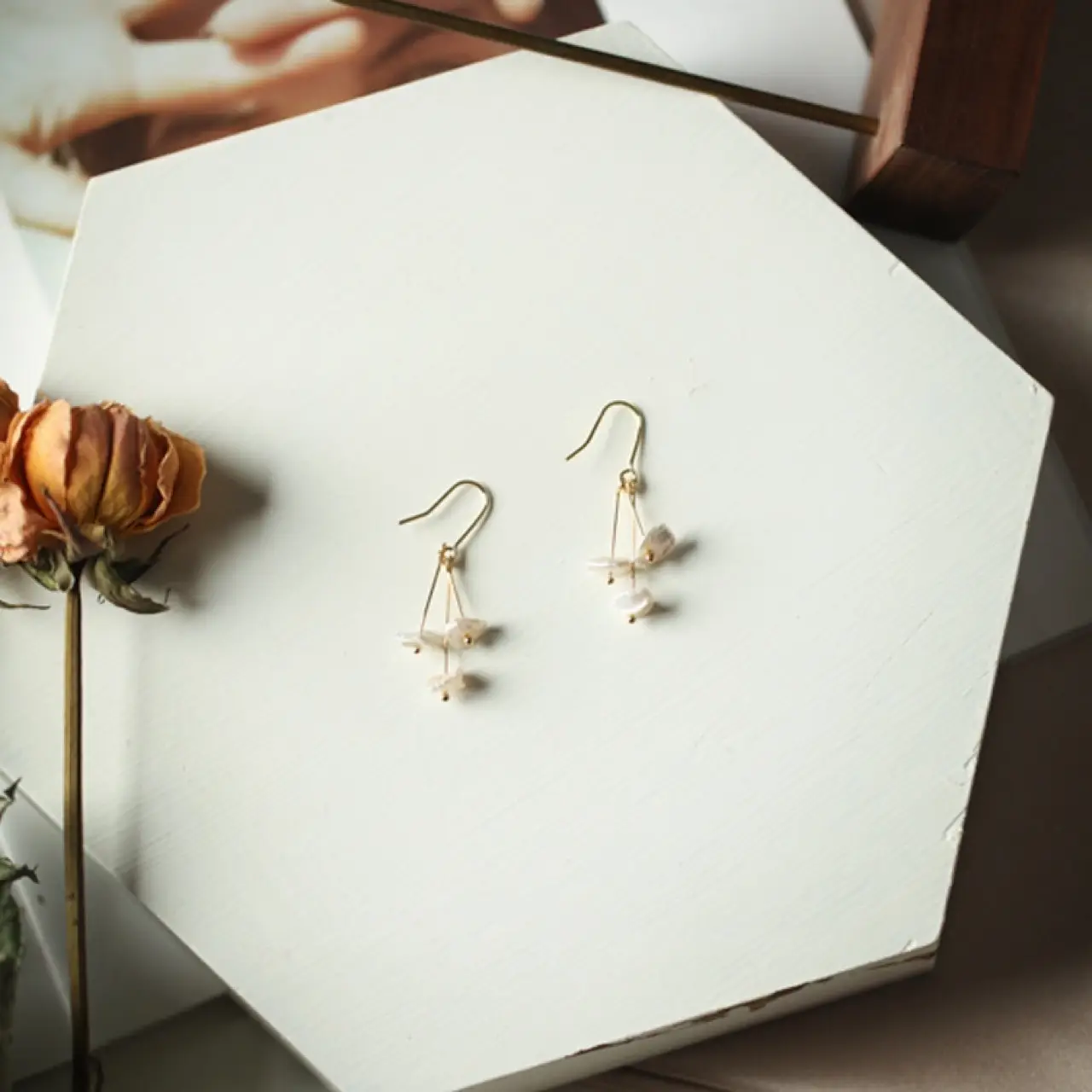 Dreamy Pearl Earrings for Women Gold Plated