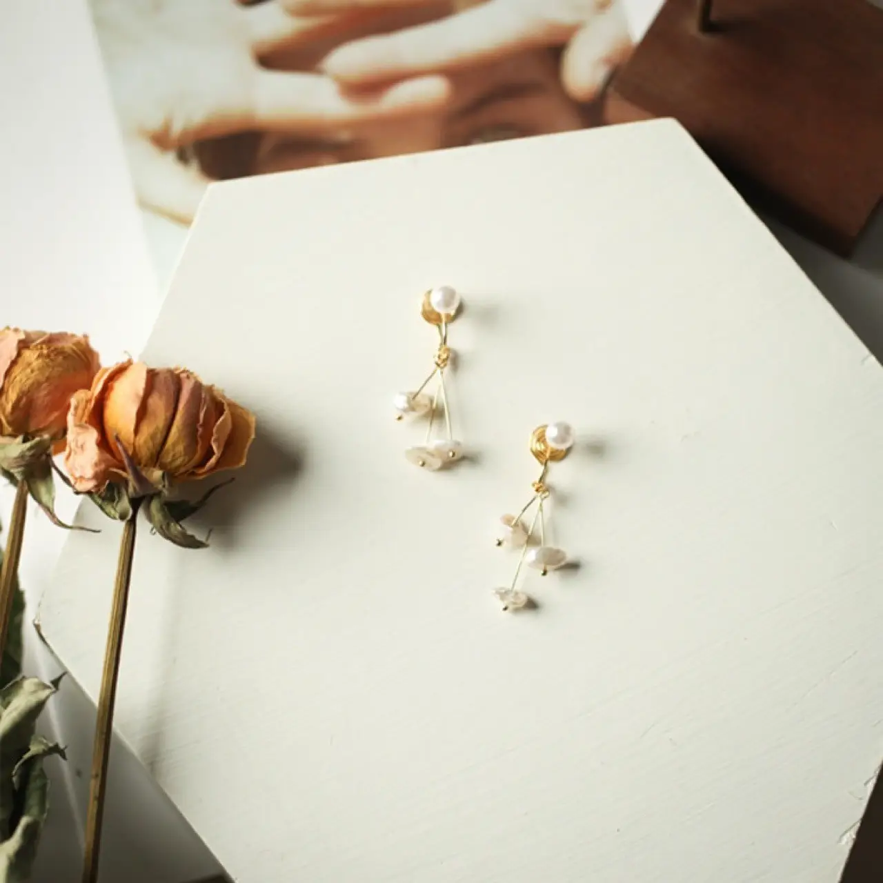 Dreamy Pearl Earrings for Women Gold Plated