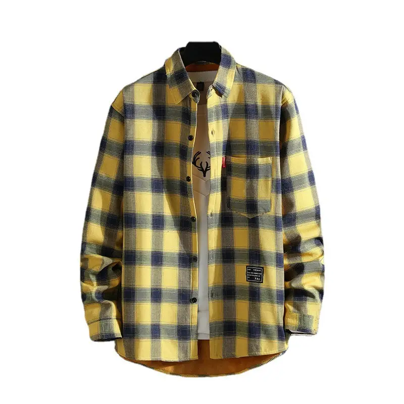Men Plaid Fleece Shirt Thick Warm Casual Wear - Image 17