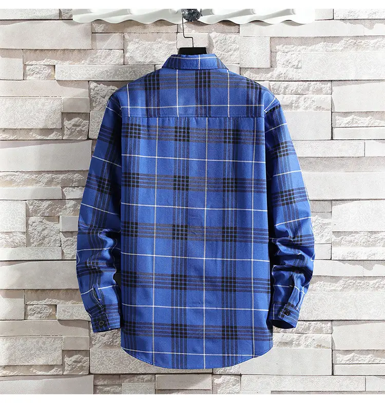 Men Plaid Fleece Shirt Thick Warm Casual Wear — feature 10