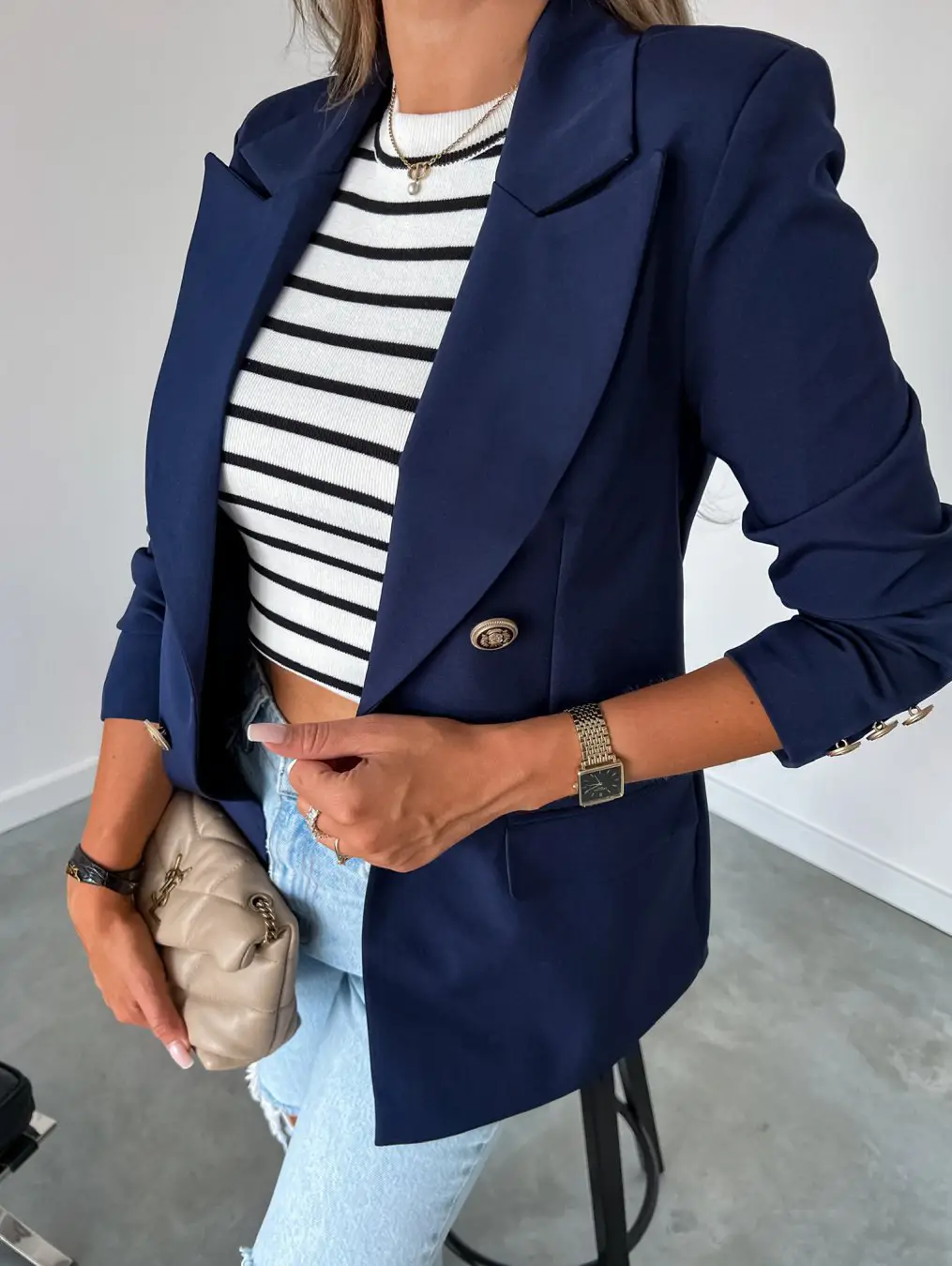 2024 Pink Lapel Double Breasted Suit Jacket for Women — feature 17