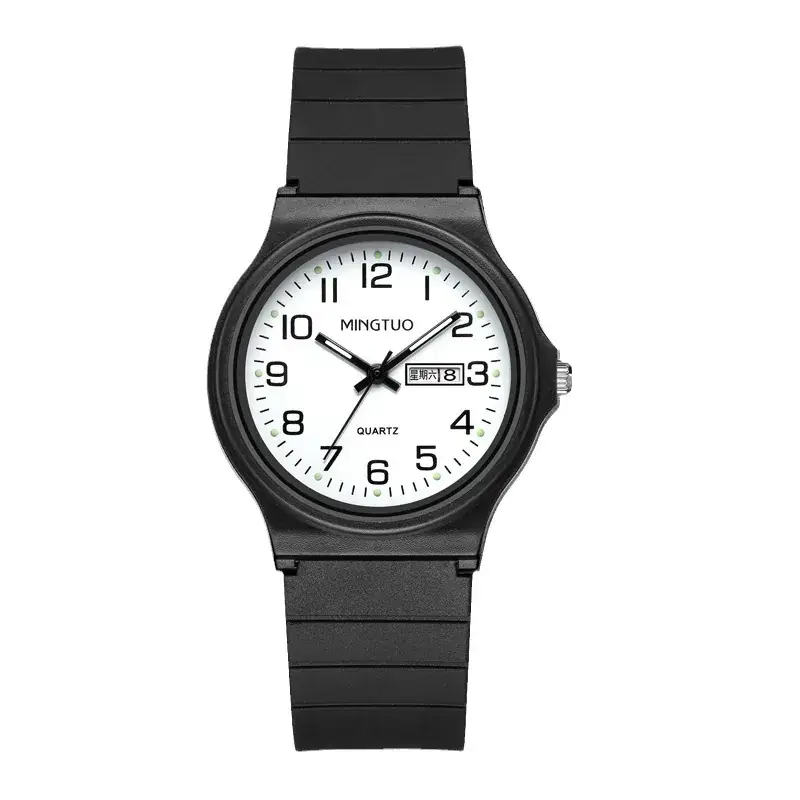 Men Women Casual Watch Black Quartz Waterproof Luminous - Image 9