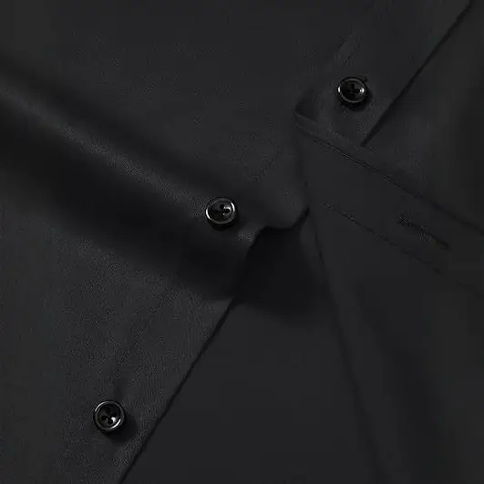 Men's Maroon Elastic Long Sleeve Business Shirt - Image 15
