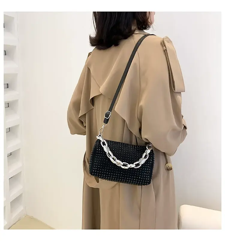 Korean Style Chain Rhinestone Crossbody Bag — feature 13
