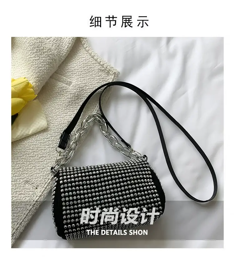 Korean Style Chain Rhinestone Crossbody Bag — feature 3
