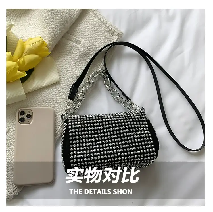 Korean Style Chain Rhinestone Crossbody Bag — feature 5