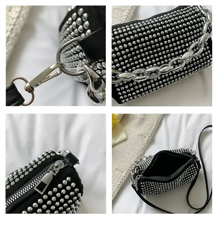 Korean Style Chain Rhinestone Crossbody Bag — feature 8