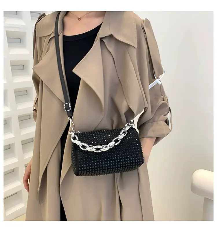 Korean Style Chain Rhinestone Crossbody Bag — feature 9