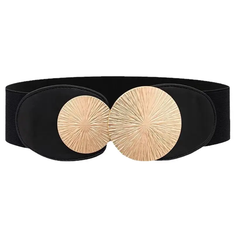 Women's Elastic Wide Belt Girdle Belt Black