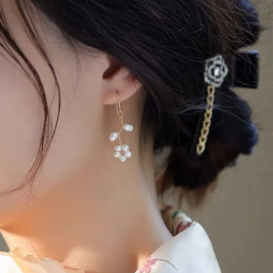 Natural Pearl Earrings Without Earholes Clip Style