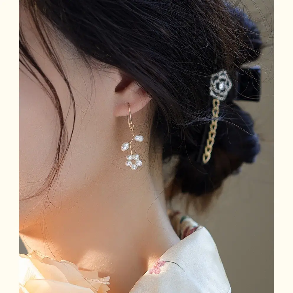 Natural Pearl Earrings Without Earholes Clip Style