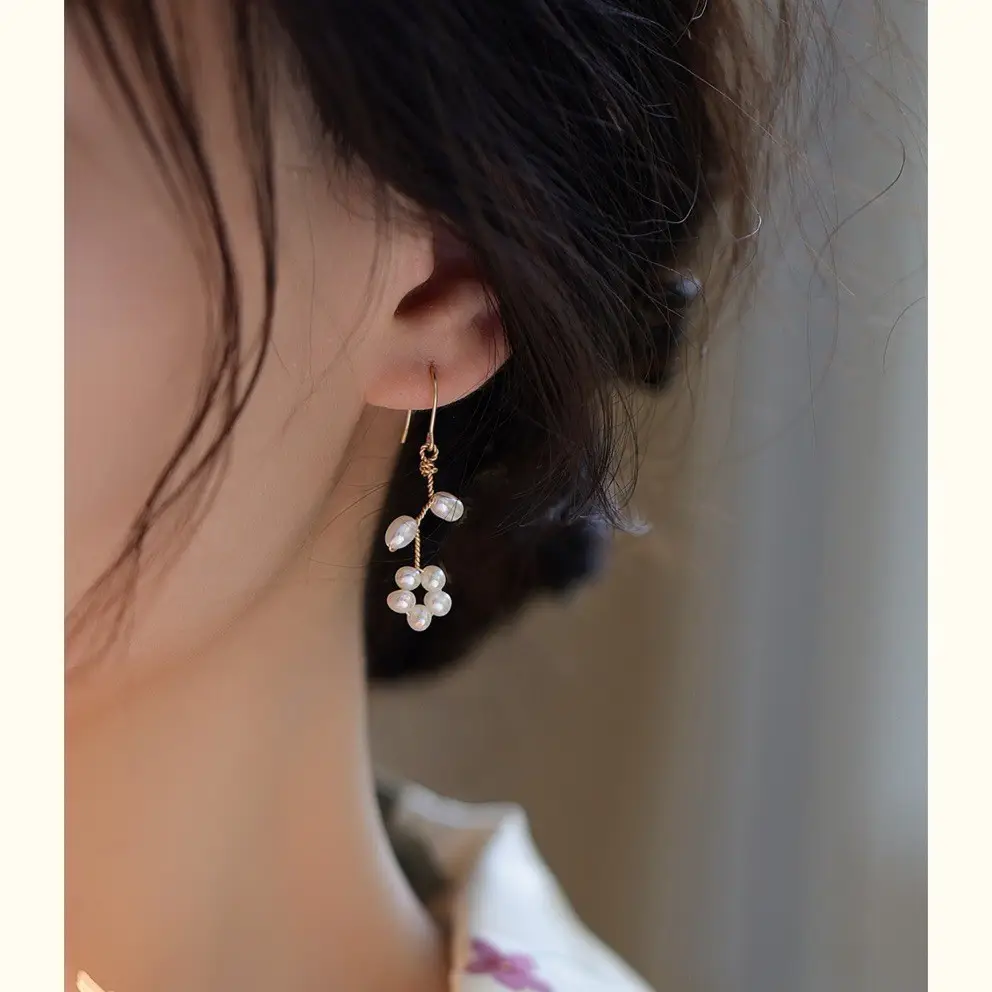 Natural Pearl Earrings Without Earholes Clip Style