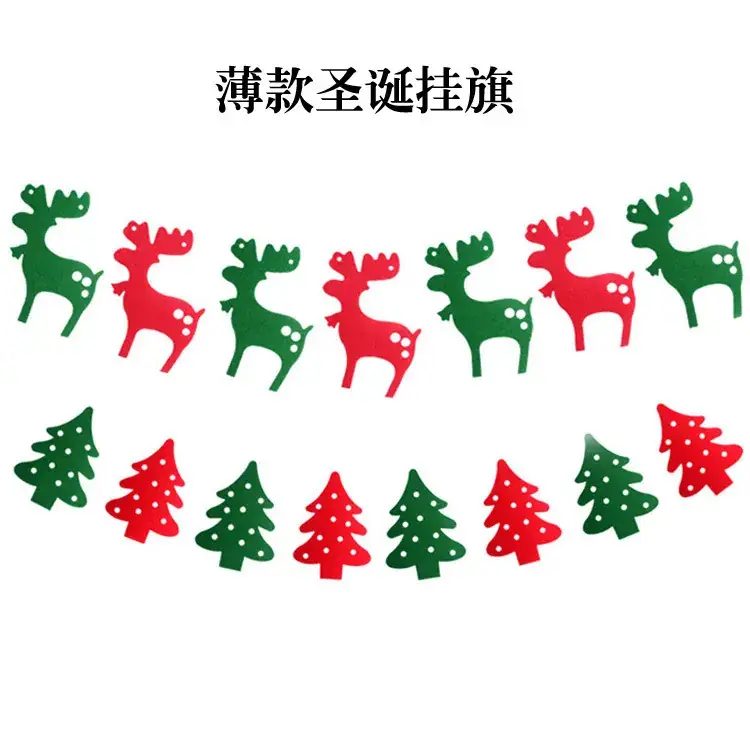 Christmas DIY Letter Flag Non-Woven Triangle Decoration - Image 11