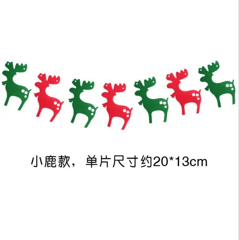 Christmas DIY Letter Flag Non-Woven Triangle Decoration - Image 3