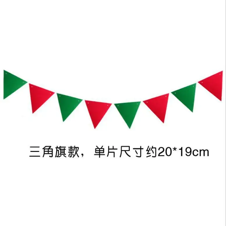 Christmas DIY Letter Flag Non-Woven Triangle Decoration - Image 4