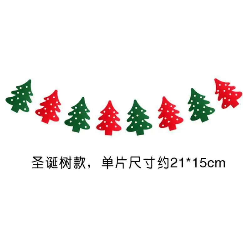 Christmas DIY Letter Flag Non-Woven Triangle Decoration - Image 6