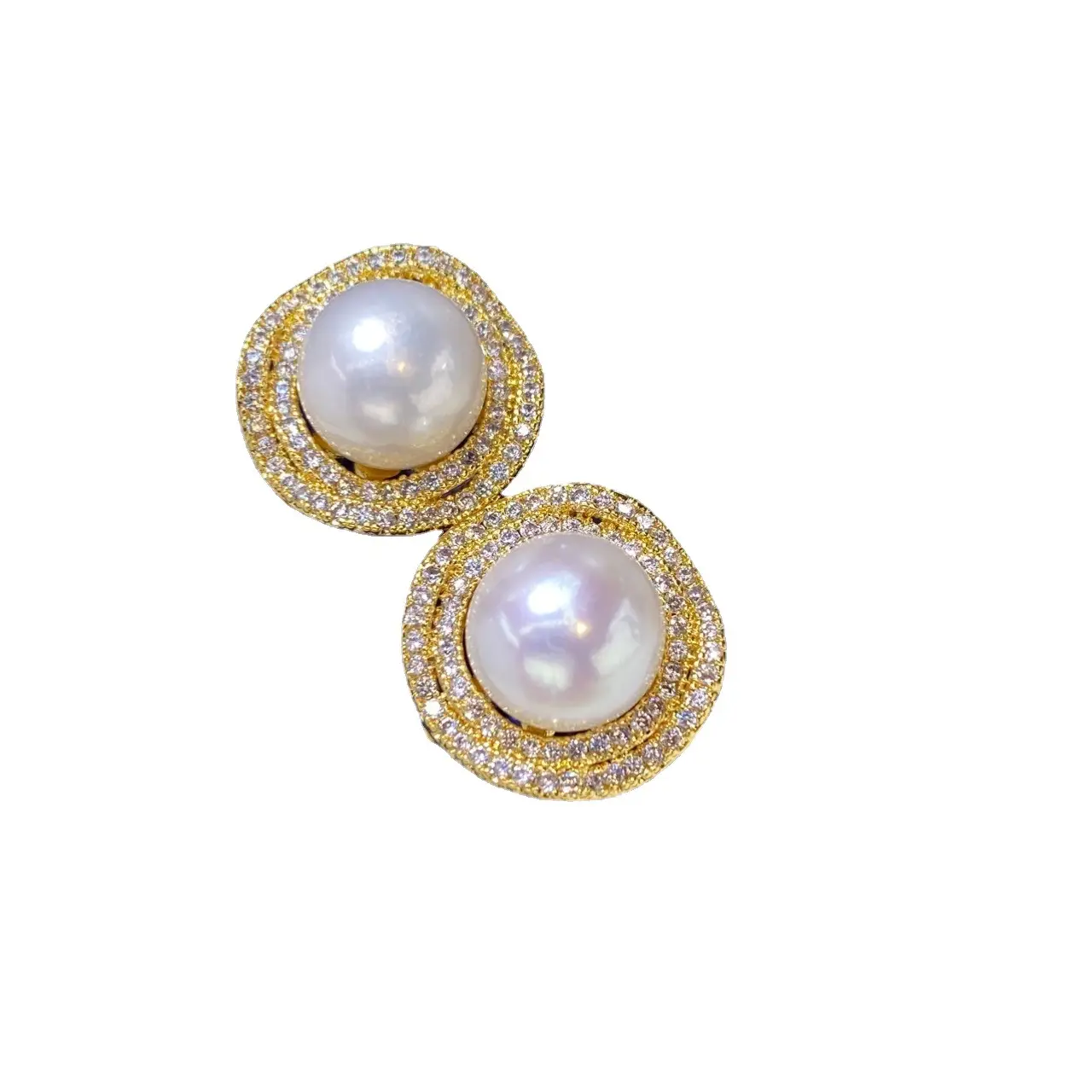 11mm Natural Pearl Ring with 12k Gold Plated Border - Image 5