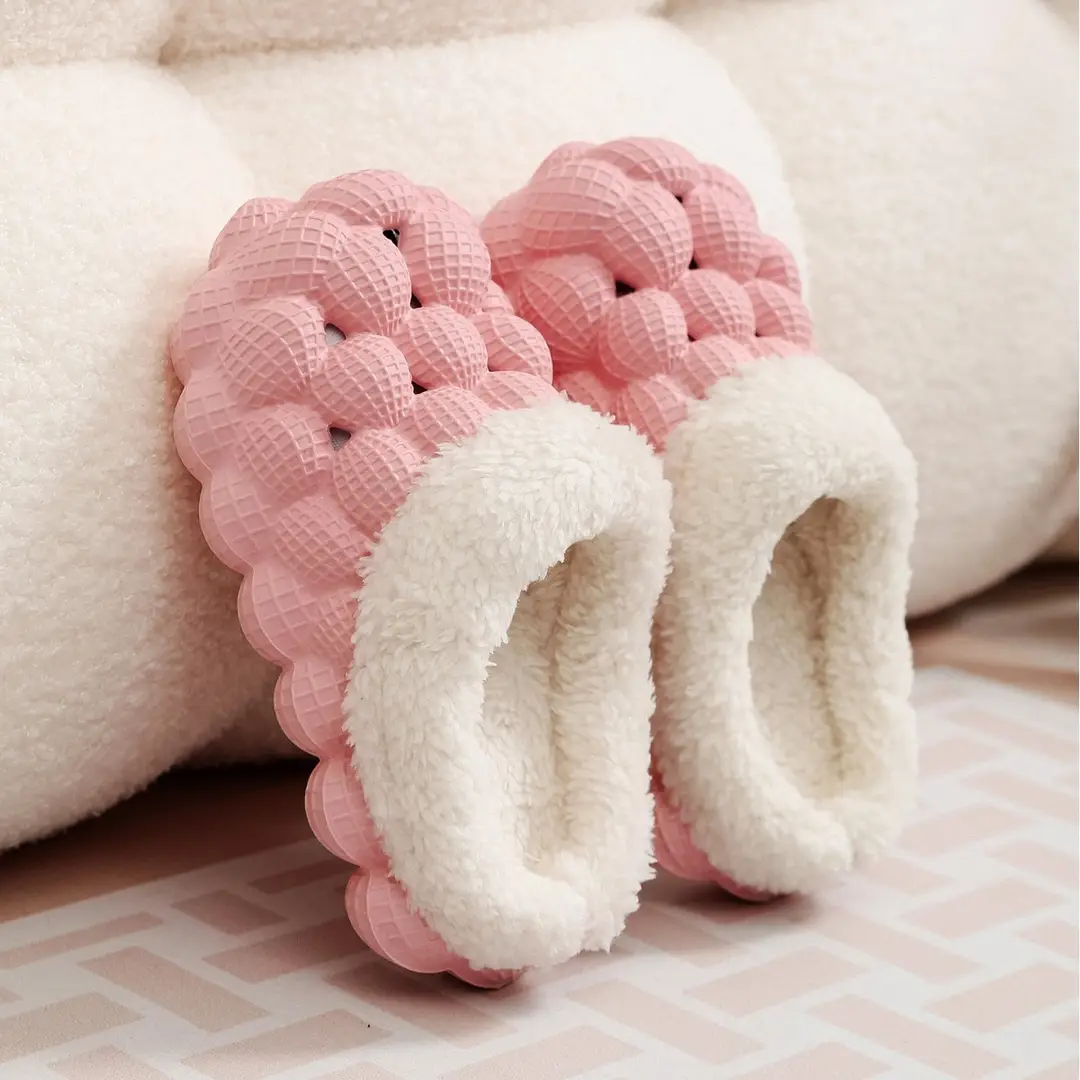 Cotton Slippers Wholesale Winter Non-Slip Couple Style Cotton Slippers Women's Outer Wear Furry Household Indoor Bag Heel Men's and Women's Cotton