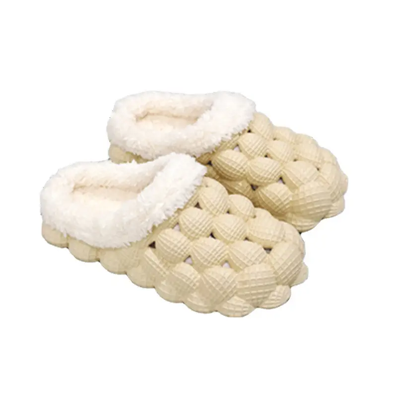 Cotton Slippers Wholesale Winter Non-Slip Couple Style Cotton Slippers Women's Outer Wear Furry Household Indoor Bag Heel Men's and Women's Cotton