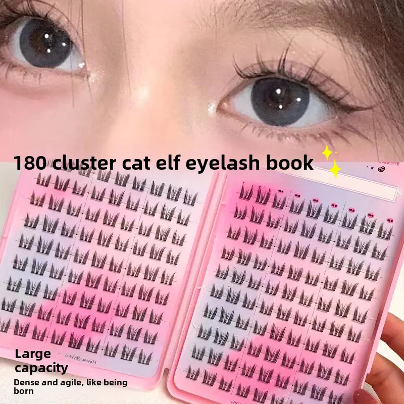 Airy Sunflower Fairy False Eyelashes Transparent Thin Stem M08