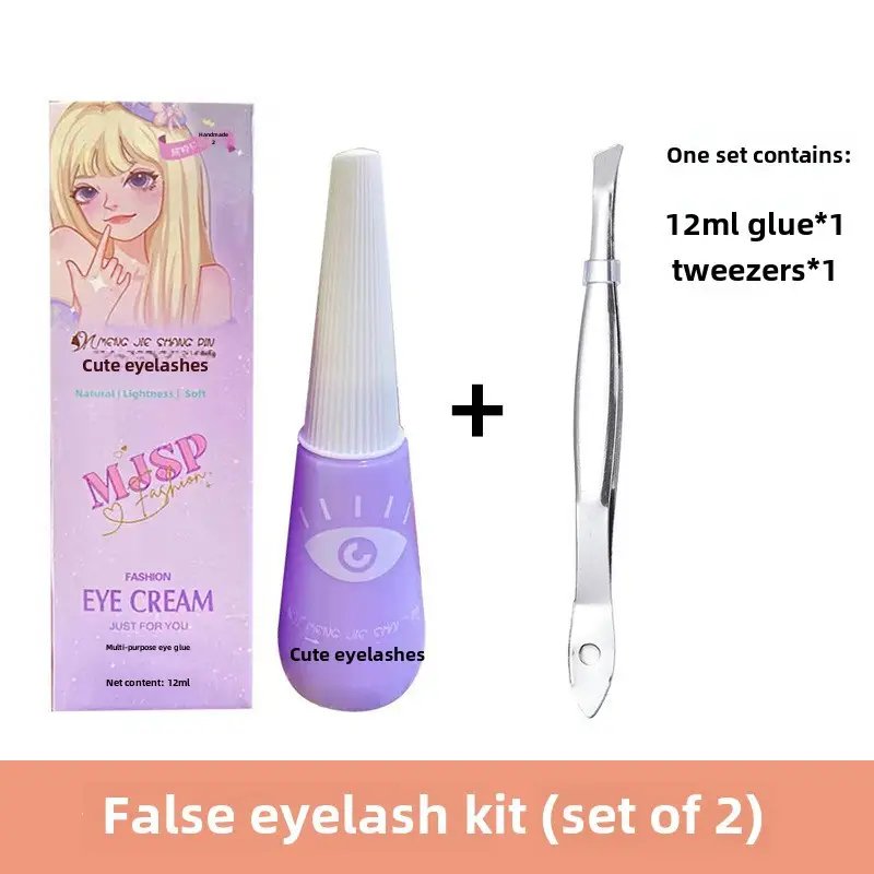 Airy Sunflower Fairy False Eyelashes Transparent Thin Stem M08
