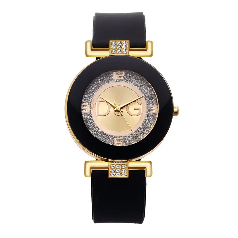Women's DQG Diamond Watch White Silicone Strap - Image 9