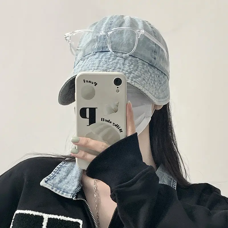 Women's Light Blue Duck Hull Cowboy Hat with Face Cover - Image 8
