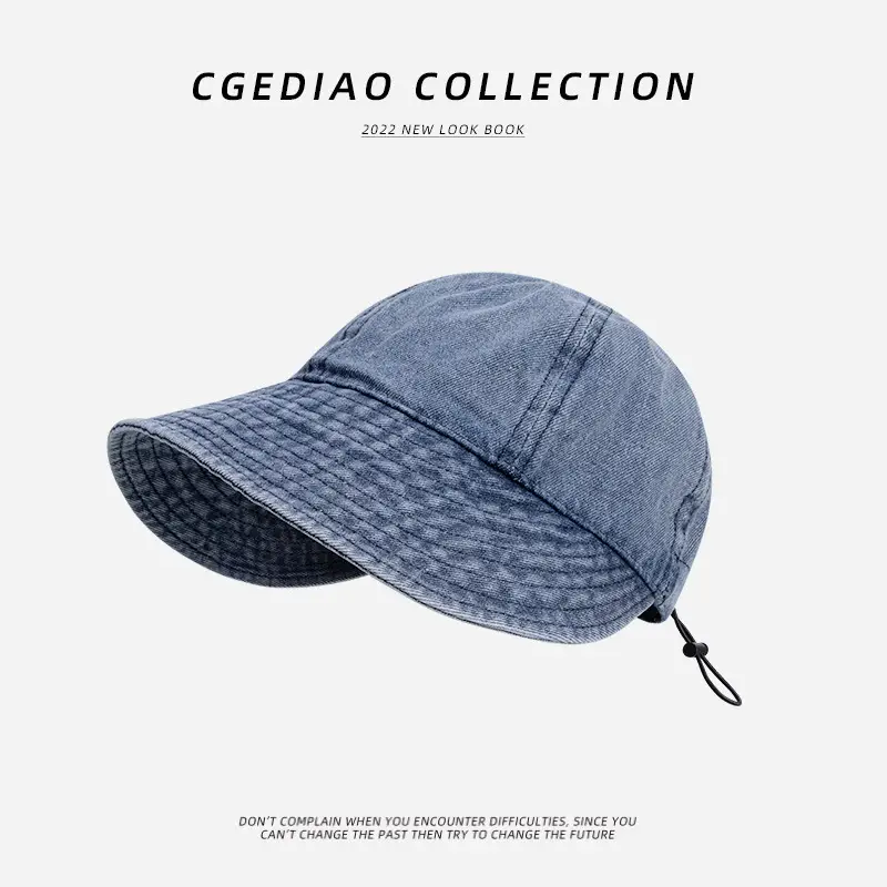 Women's Light Blue Duck Hull Cowboy Hat with Face Cover - Image 3