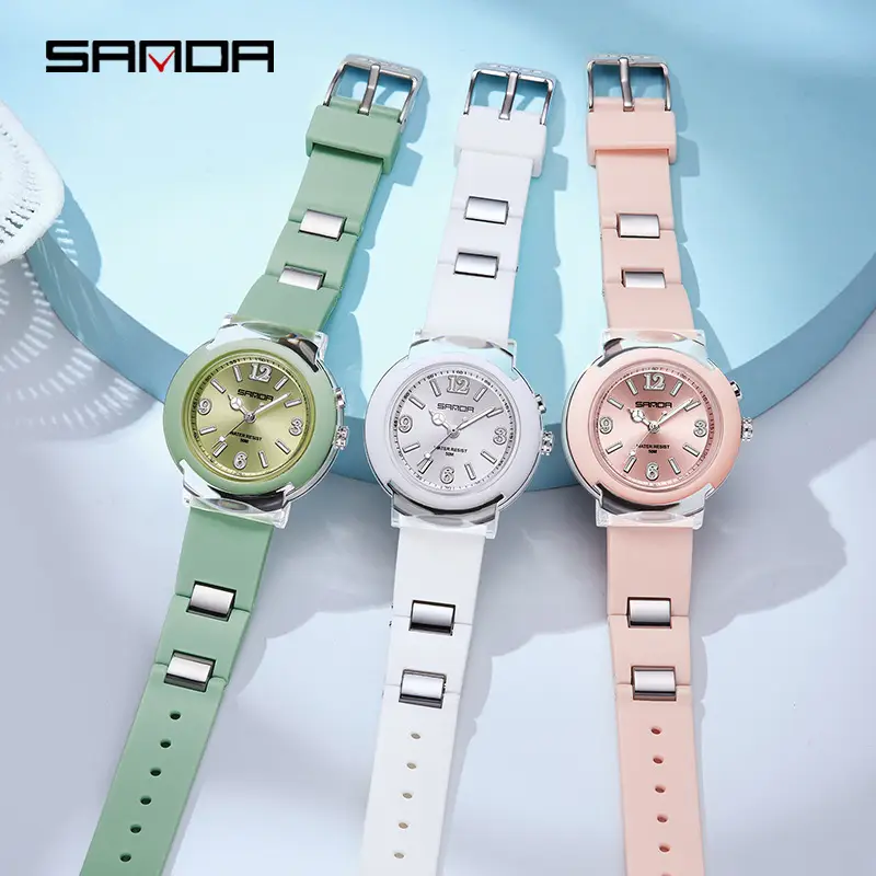 Sanda Green LED Watch with Multi Language Display - Image 11