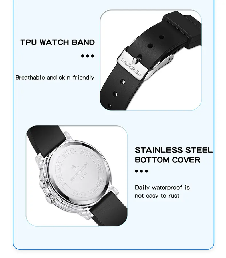 Sanda Green LED Watch with Multi Language Display — feature 37