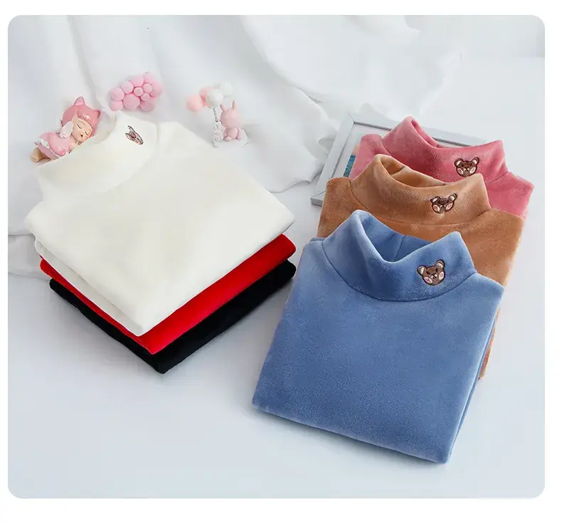 Baby Fleece Lined Half Collar Shirt Pink — feature 13