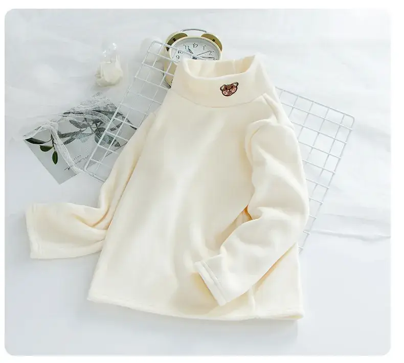 Baby Fleece Lined Half Collar Shirt Pink — feature 17