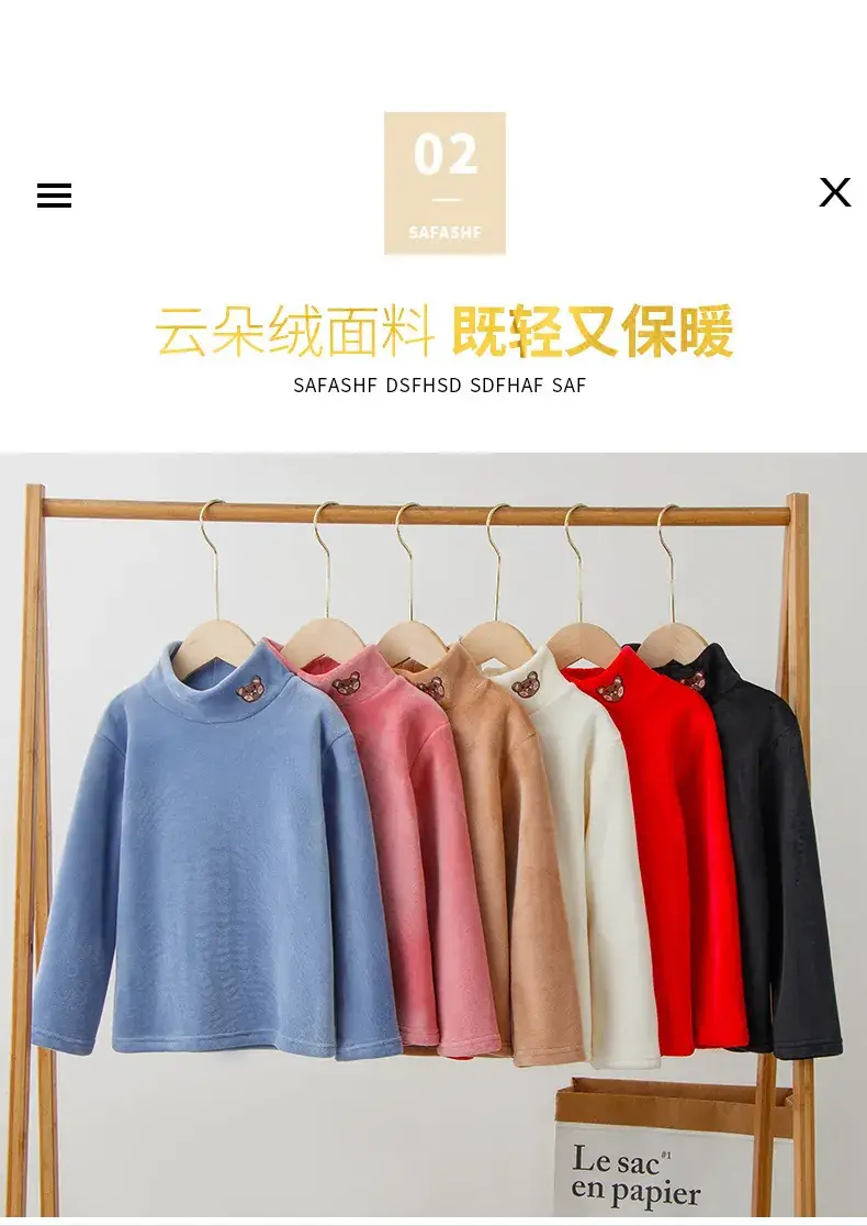 Baby Fleece Lined Half Collar Shirt Pink — feature 7