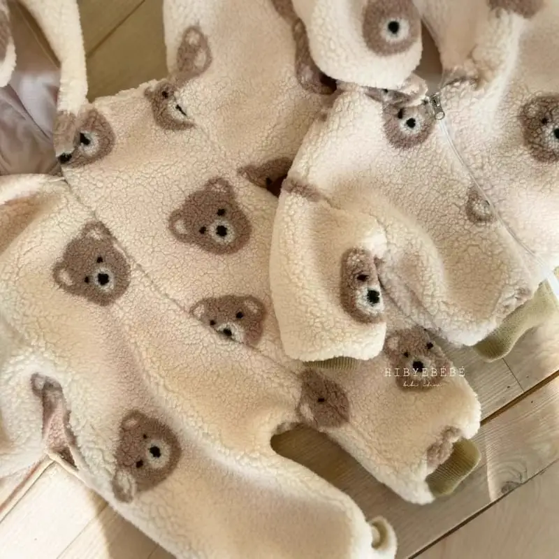 Baby Bear Head Plush Hooded Sweater Set for Boys Winter - Image 4
