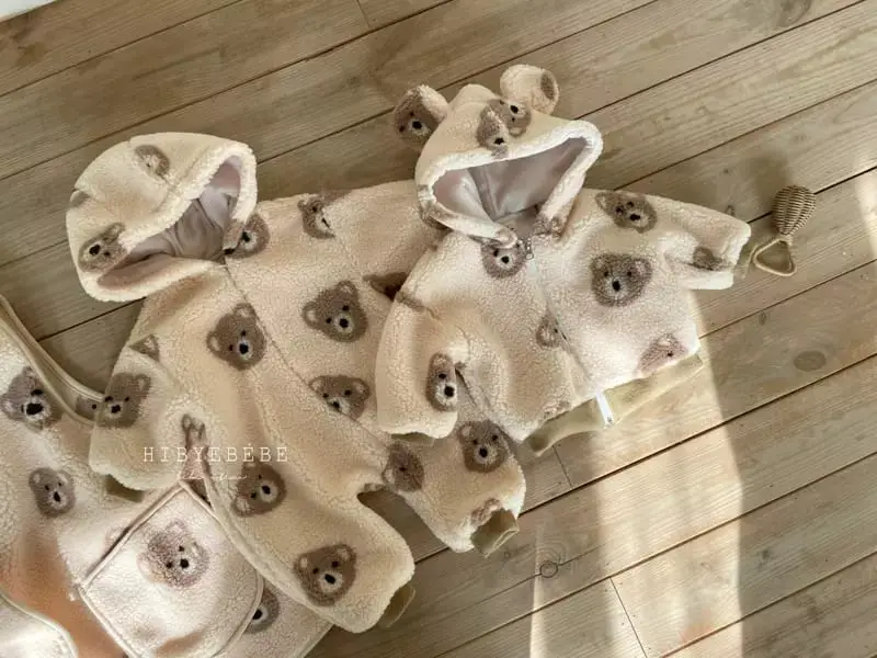 Baby Bear Head Plush Hooded Sweater Set for Boys Winter — feature 3