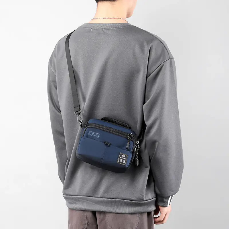 New Men's Crossbody Bag Fashionable Simple Shoulder Bag Sports Waist Bag Outdoor Multifunctional Belt Hanging Bag Mobile Phone Bag