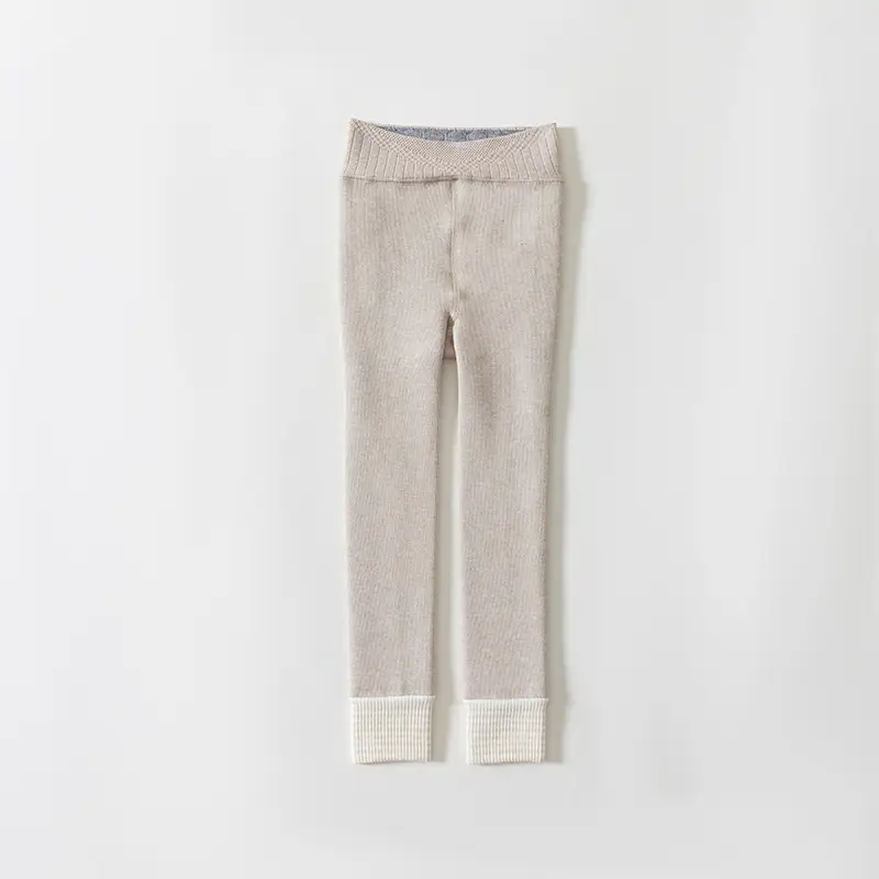 Children's Velvet Leggings Winter Warm Striped Cotton - Image 2
