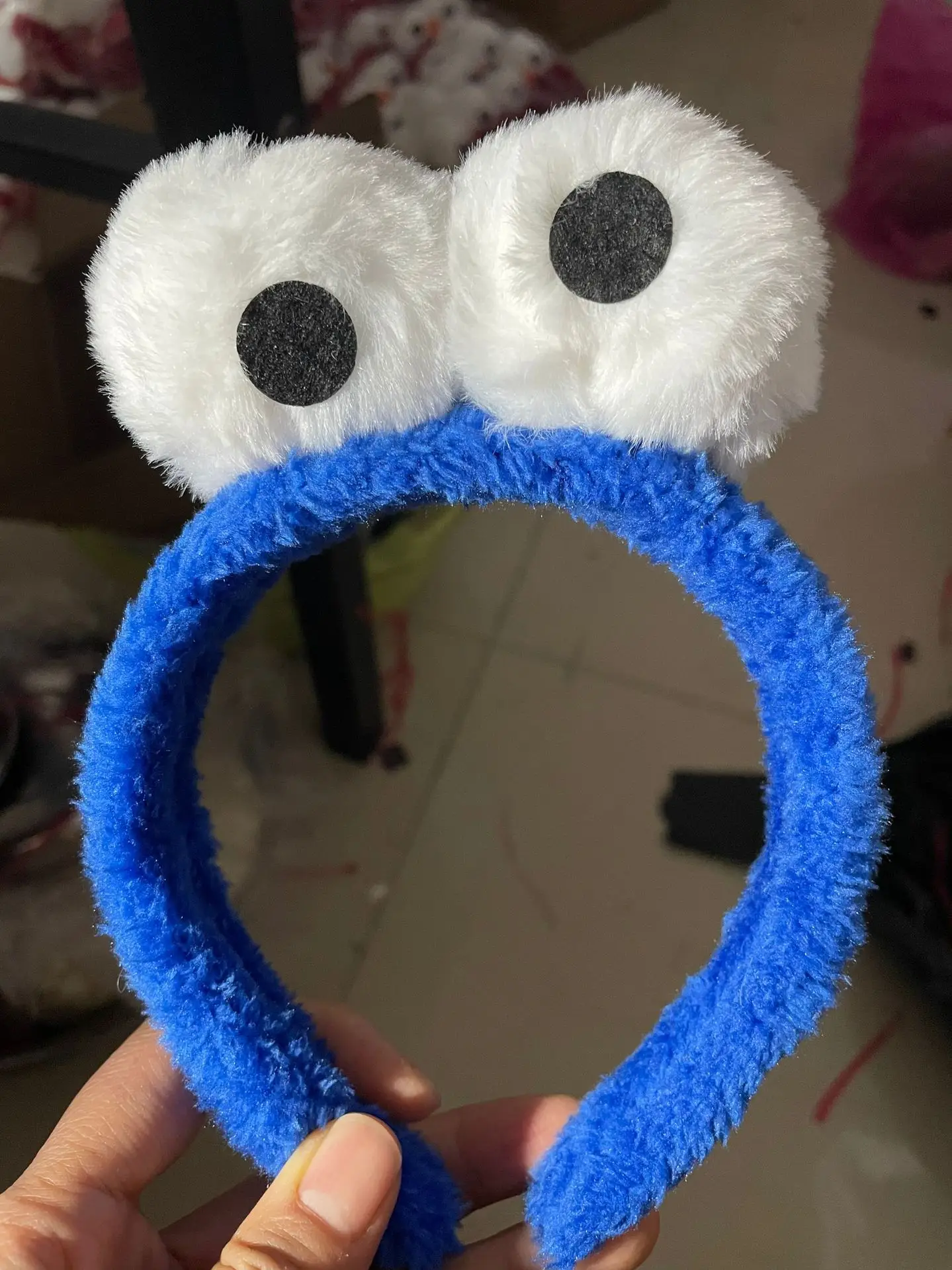 Cartoon Plush Big Eyes Headbands Set of 6